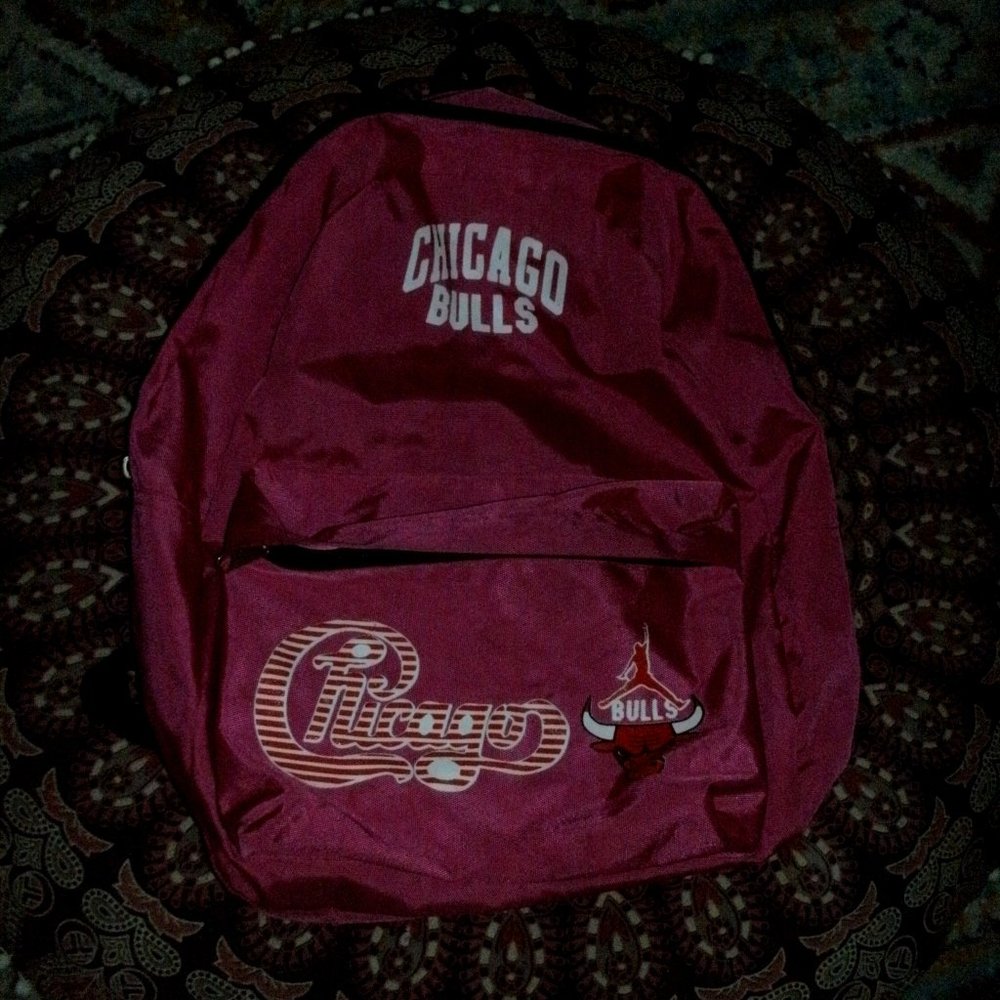 Chicago Bulls NBA Basketball Bright Pink Backpack 19x13"